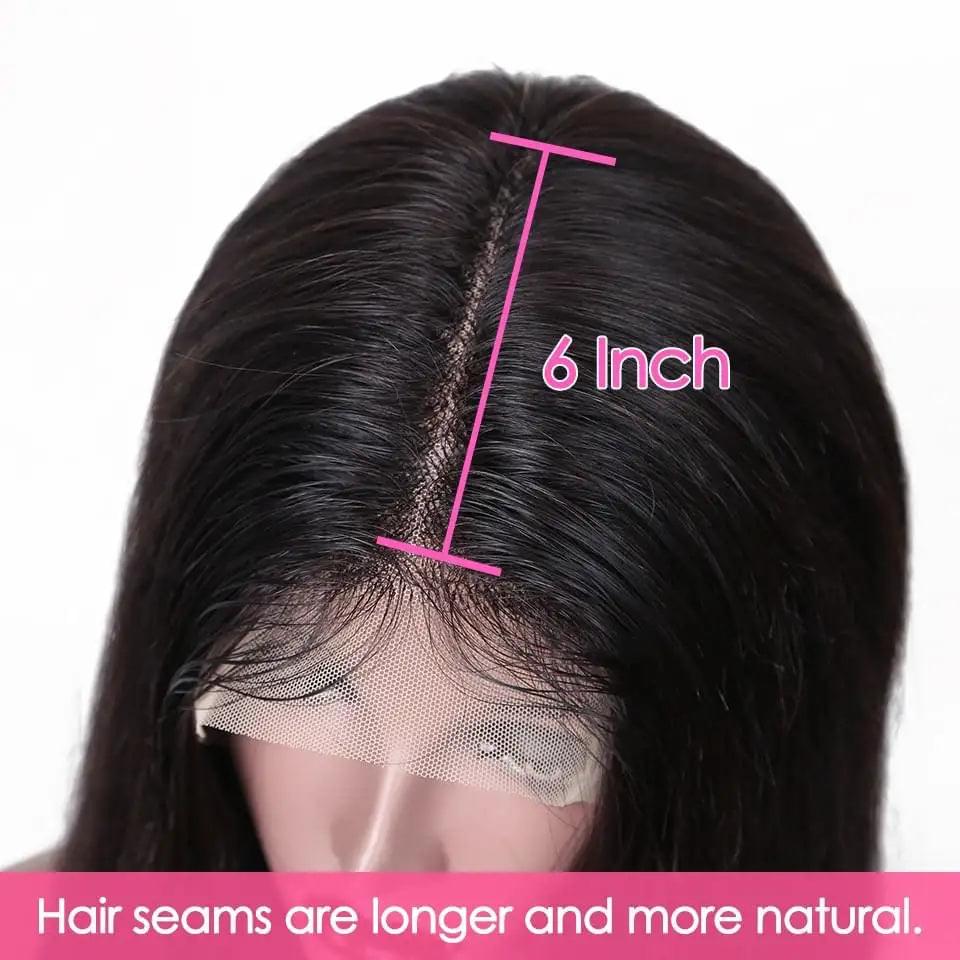 13x6 Remy Human Hair Straight Brazilian Bob Wig - Image 3