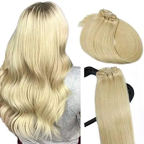 15-22 inch Clip in Human Hair Extensions - 7pc Set - Image 20