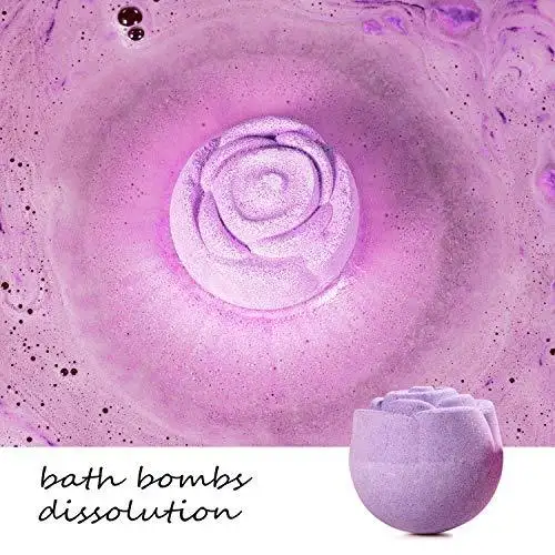 6 Piece Rose Handmade Natural Bath Bomb Kit - Image 4