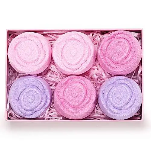 6 Piece Rose Handmade Natural Bath Bomb Kit - Image 7
