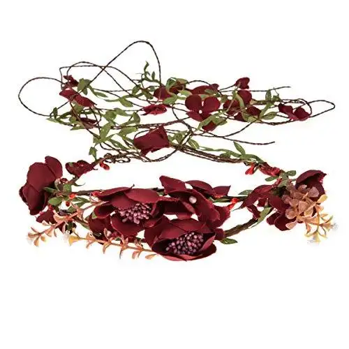 Aesthetic Rattan Flower Vine Crown Tiara Hair Accessory - Image 10