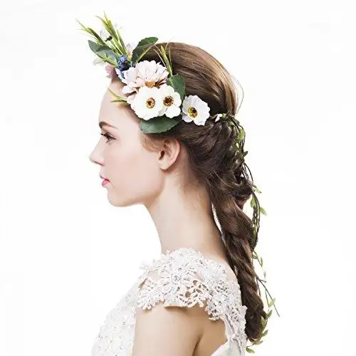 Aesthetic Rattan Flower Vine Crown Tiara Hair Accessory - Image 3