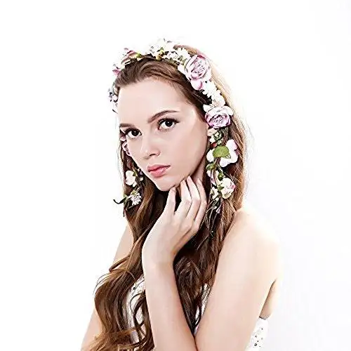 Aesthetic Rattan Flower Vine Crown Tiara Hair Accessory - Image 36