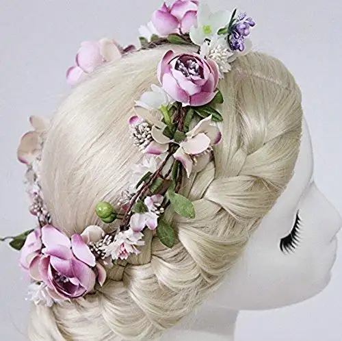 Aesthetic Rattan Flower Vine Crown Tiara Hair Accessory - Image 37