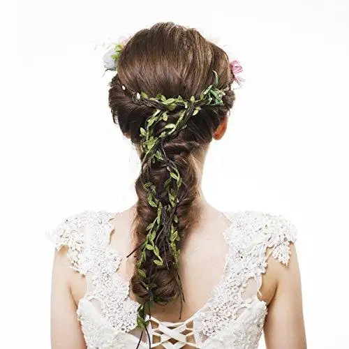 Aesthetic Rattan Flower Vine Crown Tiara Hair Accessory - Image 41