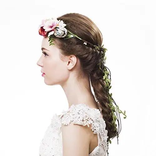 Aesthetic Rattan Flower Vine Crown Tiara Hair Accessory - Image 42