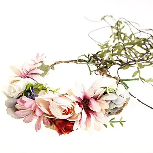 Aesthetic Rattan Flower Vine Crown Tiara Hair Accessory - Image 44