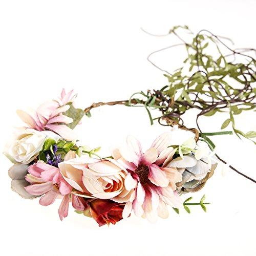 Aesthetic Rattan Flower Vine Crown Tiara Hair Accessory - Image 45