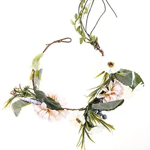 Aesthetic Rattan Flower Vine Crown Tiara Hair Accessory - Image 6