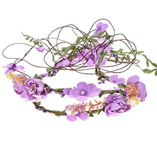 Aesthetic Rattan Flower Vine Crown Tiara Hair Accessory - Image 8