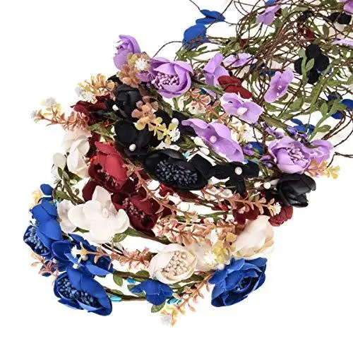 Aesthetic Rattan Flower Vine Crown Tiara Hair Accessory - Image 9