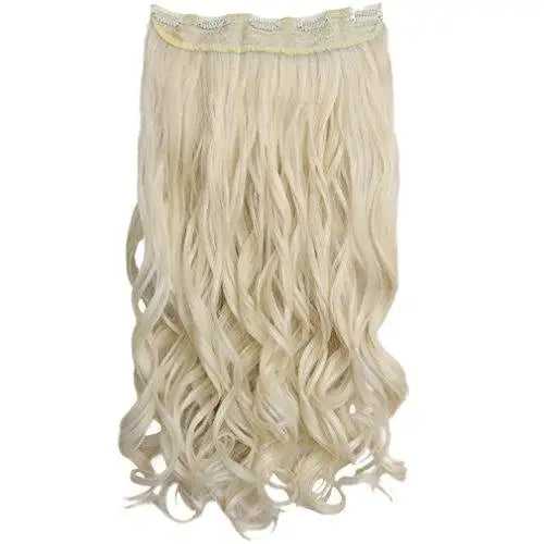 3/4 Curly Wavy Clips in on Synthetic Hair Extensions - Image 11