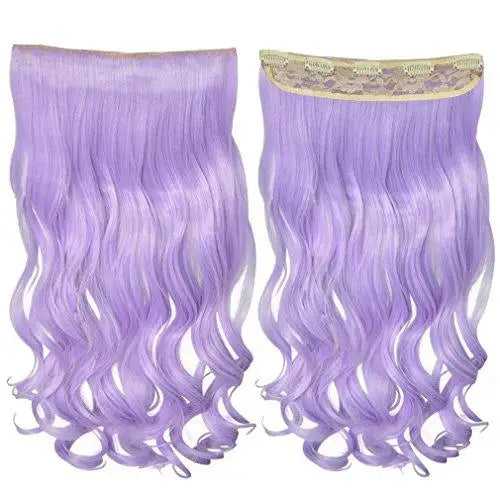 3/4 Curly Wavy Clips in on Synthetic Hair Extensions - Image 26