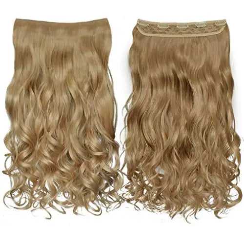3/4 Curly Wavy Clips in on Synthetic Hair Extensions - Image 30