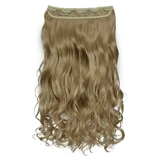 3/4 Curly Wavy Clips in on Synthetic Hair Extensions - Image 35