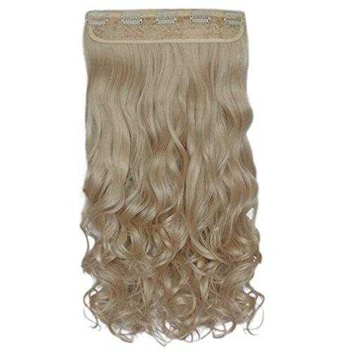 3/4 Curly Wavy Clips in on Synthetic Hair Extensions - Image 40