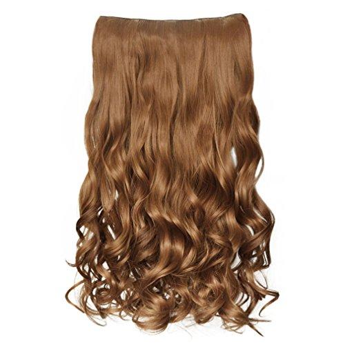 3/4 Curly Wavy Clips in on Synthetic Hair Extensions - Image 43