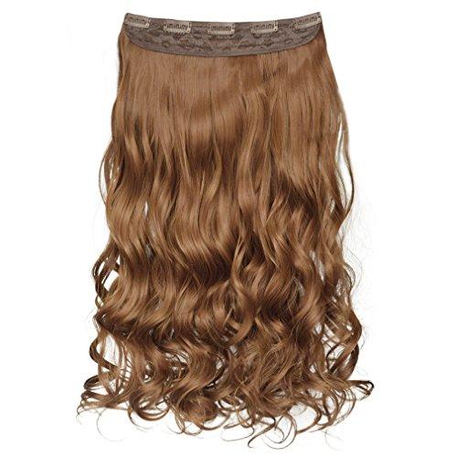 3/4 Curly Wavy Clips in on Synthetic Hair Extensions - Image 44