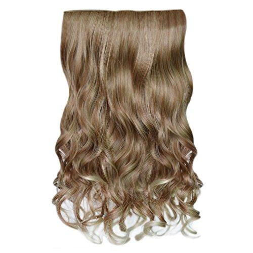 3/4 Curly Wavy Clips in on Synthetic Hair Extensions - Image 51