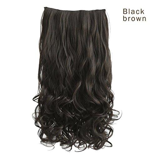 3/4 Curly Wavy Clips in on Synthetic Hair Extensions - Image 52