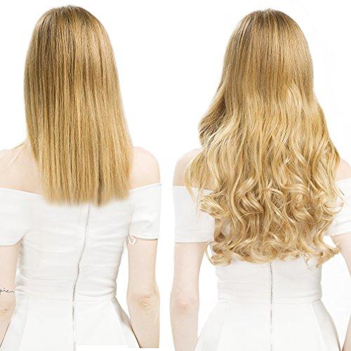 3/4 Curly Wavy Clips in on Synthetic Hair Extensions - Image 54