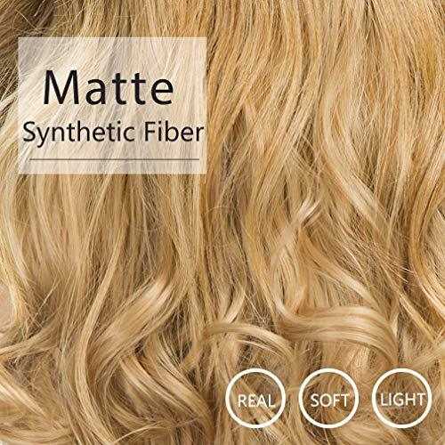 3/4 Curly Wavy Clips in on Synthetic Hair Extensions - Image 55