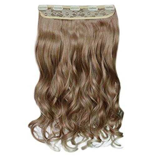 3/4 Curly Wavy Clips in on Synthetic Hair Extensions - Image 56