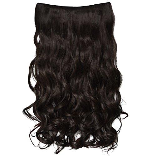 3/4 Curly Wavy Clips in on Synthetic Hair Extensions - Image 58