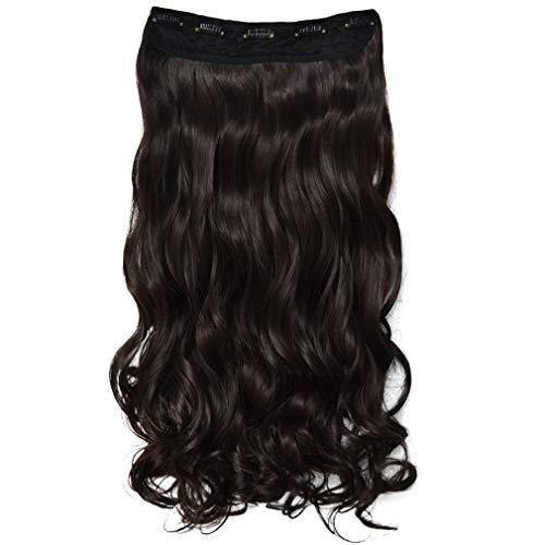 3/4 Curly Wavy Clips in on Synthetic Hair Extensions - Image 59