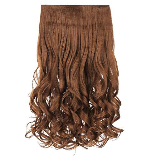 3/4 Curly Wavy Clips in on Synthetic Hair Extensions - Image 60
