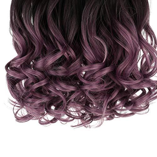 3/4 Curly Wavy Clips in on Synthetic Hair Extensions - Image 72