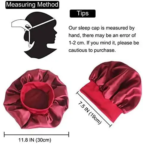 Satin Sleep Cap - 4pc Set - Image 4