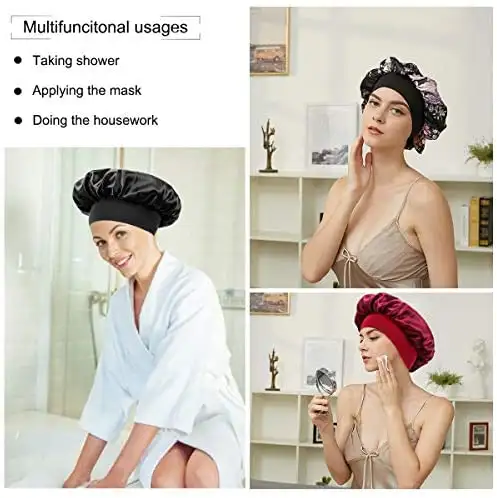 Satin Sleep Cap - 4pc Set - Image 7