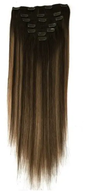 Natural Straight Double Drawn Remy Ombre Clip In Human Hair Extensions - Image 11
