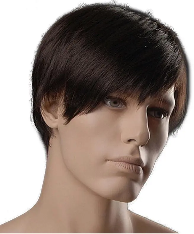 Parker - Heat Resistant 6 Inch Short Straight Men's Wig - Image 8