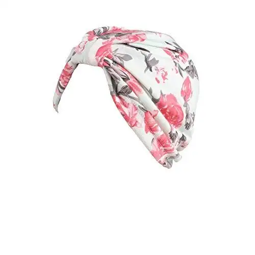 Printed Leopard and Assorted Print Cotton Turban Sleep Cap - Image 19