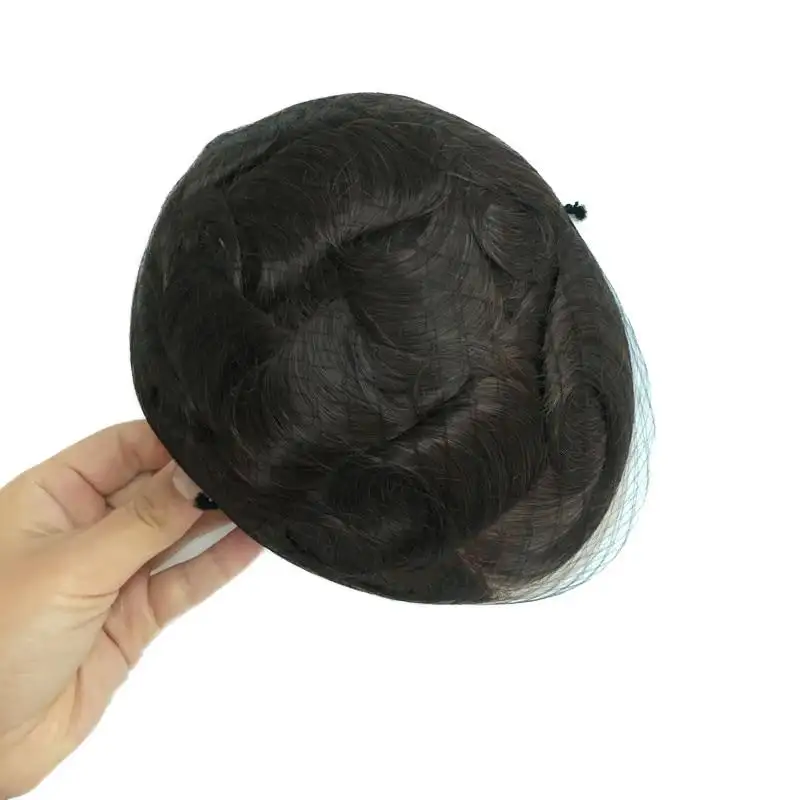 Rick European Human Hair Replacement System Hairpiece Toupee - Image 3
